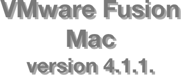 VMware Fusion Mac
version 4.1.1.
