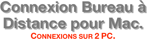 Connexion Bureau à Distance pour Mac. Connexions sur 2 PC.
